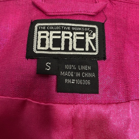 Berek 100% Linen Pink Jacket with Jewel/Stones | Size S - Picture 4 of 6